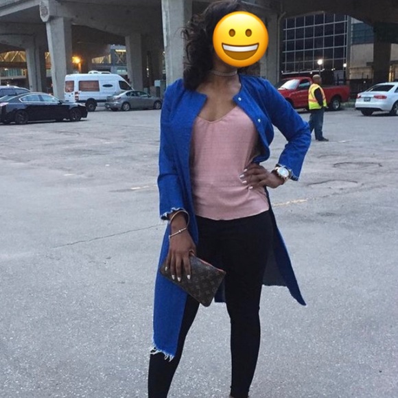 Zara long Denim Jacket - Picture 4 of 5